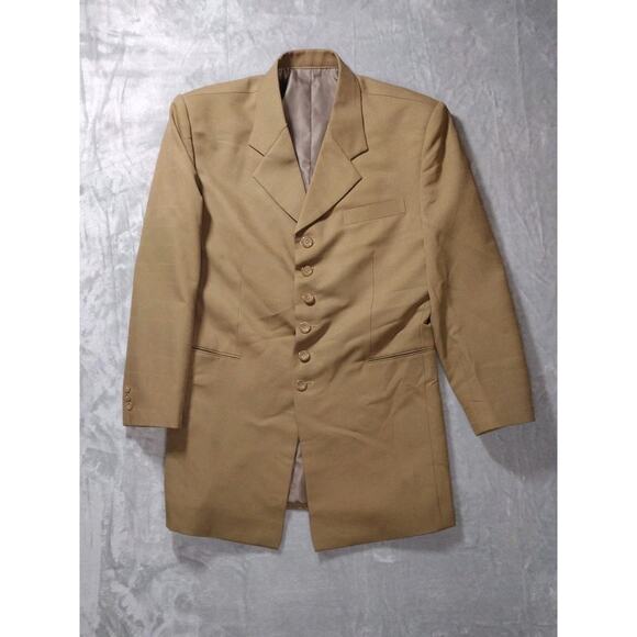 Mens Custom Tailor 3 Piece Suit Brown Tan Size 42 Academia Old Money Classic - Picture 1 of 16